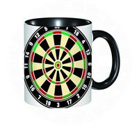 EKLMPS Coffee Mugs,11oz Ceramic Mugs, Funny Gifts for Women, Birthday Present,Christmas,Funny Mugs for Men,Sports,Dart Board Numbers Sports Accuracy Precision Target Leisure Time Graphic,Vermilion