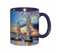 EKLMPS Coffee Mugs,11oz Ceramic Mugs, Funny Gifts for Women, Birthday Present,Christmas,Funny Mugs for Men,London, View of Tower Bridge at Thames Dramatic Sunset