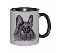 EKLMPS Coffee Mugs,11oz Ceramic Mugs, Funny Gifts for Women, Birthday Present,Christmas,Funny Mugs for Men,French Bulldog Portrait