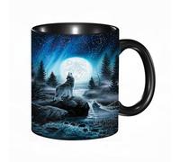 EKLMPS Coffee Mugs,11oz Ceramic Mugs, Funny Gifts for Women, Birthday Present,Christmas,Funny Mugs for Men,The Wolf's Resentment