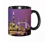 EKLMPS Coffee Mugs,11oz Ceramic Mugs, Funny Gifts for Women, Birthday Present,Christmas,Funny Mugs for Men,View of Tower Bridge in The Evening - London