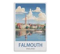 EKMCL Vintage Metal Tin Sign Plaque Poster Retro Metal Wall Decorative Tin Painting Signs for Home Kitchen Bar Coffee Shop Club Orchard Decoration,Falmouth England 15 * 30cm