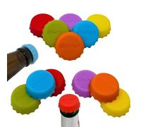 Ekna Beer Savers reusable silicone crown caps in assorted colours, prevent the loss of carbonic acid and the ingress of animals, pack of 12