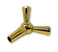 EKNA Shisha Hose Connection - Hose Adapter Shisha in Gold - Hose Adapter for Shisha - 1 to 2 Hose Connection Shisha (Gold)