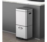 Eko 54 Litre Stainless Steel Dual Compartment Recycling Motion Sensor Bin (35L +19L)