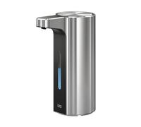 EKO Aroma Pro 400ml Touchless Automatic Soap Dispenser, Rechargeable Hand & Washing Up Liquid Dispenser for Bathroom or Kitchen Sink with Adjustable Volume and Long Battery Life (Stainless Steel)