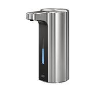 EKO Aroma Pro 400ml Touchless Automatic Soap Dispenser, Rechargeable Hand & Washing Up Liquid Dispenser for Bathroom or Kitchen Sink with Adjustable Volume and Long Battery Life (Stainless Steel)