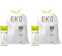 EKO Bin Bags, Kitchen Bin Liners, Drawstring, 35-40 Litre, 12 Count, Code M (Pack of 2)