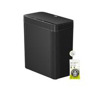 EKO Brio 10L/2.6 Gallon Motion Sensor Trash Can, Automatic Touchless Bathroom Garbage Bin, Waterproof Smart Trash Can for Kitchen, Bedroom, and Office, Black