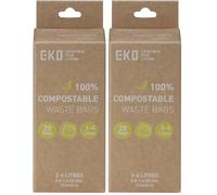 EKO Drawstring Bin Bags, Kitchen Bin Liners, 3-6 Litre, 40 Count, Code A