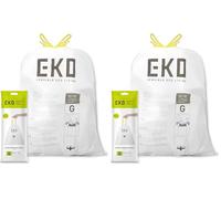 EKO Drawstring Bin Bags, Kitchen Bin Liners, 50-90 Litre, 20 Count, Code G