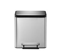EKO EcoCasa Recycling Pedal Bin, 15L+15L in Grey, Size 30 Litre, Steel/Plastic | Charlies