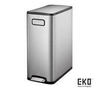 Eko Ecofly 30L Stainless Steel Pedal Bin With Soft Close Lid, Removable Inner Bucket & Wheels, Fingerprint Resistant