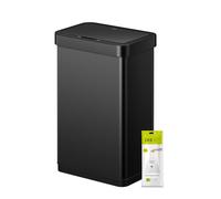 EKO Econova 50L Sensor Bin, Stainless Steel Automatic Kitchen Bin, Rectangular Electric Waste Bin with Soft-Close Lid, Fingerprint-Resistant, Matt Black