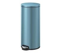 EKO - Eva Kitchen Bin - Pedal Rubbish Bin with Removable Inner Bucket - Perfect for Kitchen & Home, Titanium Blue, 30 Litre