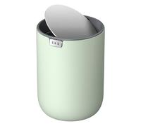 EKO Fandy 0.58 Gal/2.2L Mini Trash Can with Lid, Swing-Top Desktop Trash Can for Bathroom, Countertop, Vanity, Desk or Office, Small Garbage Bin (Sage)