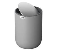 EKO Fandy 2.2L Mini Trash Can with Lid Folding Desktop Trash Can for Bathroom, Countertop, Vanity, Desk or Office, Small Trash Can (Grey)