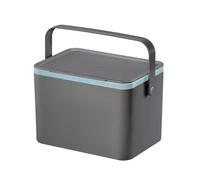EKO Food Waste Compost Bin, Kitchen Countertop Food Waste Caddy,Compost Bin with Removable Lid, Grey, 4 Litre