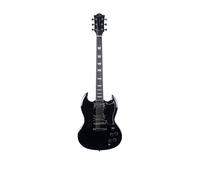 EKO GUITARS DV-300 Electric Guitar, Poplar Body, Maple Handle, Laurel Fingerboard, 2 Humbuckers, Tune-O-Matic Bridge, 22 Keys, SG Style, Black
