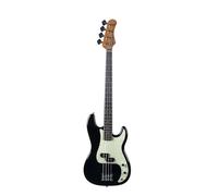 EKO GUITARS PB-300 Electric Bass, 4 Strings, Poplar Body, Maple Handle, Laurel Keyboard, 2 PB Humbucker Pickups, Vintage 4-Saddle Bridge, Black