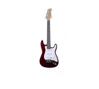 EKO GUITARS ST-100 3/4 Electric Guitar, Poplar Body, Maple Handle, Laurel Fingerboard 21 Frets, 3 Single-Coil Pickups, Tremolo Bridge, 580 mm Scale, Chrome Red