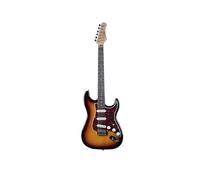 EKO GUITARS ST-100 Electric Guitar, Poplar Body, Maple Handle, Laurel Fingerboard, 3 Single-Coil Pickups, Tremolo Bridge, 22 Frets, Sunburst Colour