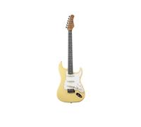 EKO GUITARS ST-300 Electric Guitar, Poplar Body, Maple Handle, Laurel Fingerboard, 3 Single-Coil Pickups, Tremolo Bridge, Cream