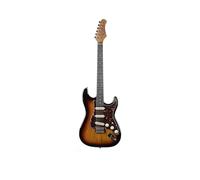 EKO GUITARS ST-400 Electric Guitar, Pawlonia Body, Maple Handle, Laurel Fingerboard, 3 Single-Coil Pickups, Vintage Tremolo Bridge, 22 Frets, Sunburst Colour