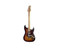 EKO GUITARS ST-401 Electric Guitar, Pawlonia Body, Maple Handle, Maple Fingerboard, 3 Single-Coil Pickups, Vintage Bridge, 22 Frets, Sunburst Colour