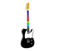 EKO Guitars - TL-300 Visual Note, Tele Style Electric Guitar, Poplar Body, Maple Handle, Single Coil Pickup, Canvas Bridge, Black
