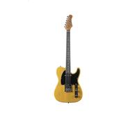 EKO GUITARS TL-400 Electric Guitar, Pawlonia Body, Maple Handle, Laurel Fingerboard, 2 Single-Coil Pickups, Tele Bridge, 22 Frets, Butterscotch Colour
