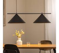 Eko-Light Capital pendant light, black, 2-bulb, Ø 46 cm, GX53