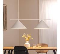 Eko-Light Capital pendant light, white, 2-bulb, Ø 46 cm, GX53