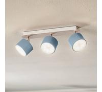 Eko-Light Cloudy ceiling spotlight, 3-bulb, blue
