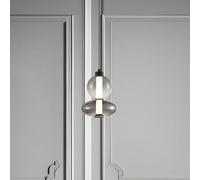 Eko-Light Daphne LED pendant light, grey transparent glass, height 28 cm