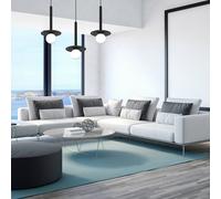 Eko-Light Futura pendant light, black/white, 3-bulb