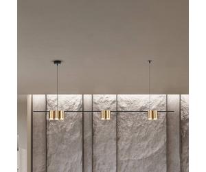 Eko-Light Genesis hanging light, aluminium black/gold, 7 x GU10, length 150 cm