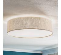 Eko-Light Leano ceiling light, grey, linen fabric, Ø 50 cm