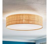 Eko-Light Leano ceiling light, light wood, rattan, Ø 50 cm