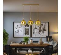 Eko-Light Monte pendant light, 3-bulb, beam, gold