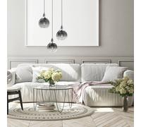Eko-Light Monte pendant light, 3-bulb, round, silver