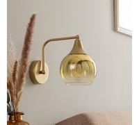 Eko-Light Monte wall light made of glass, 1-bulb, gold