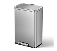 EKO Madison Kitchen Bin 50 L with Pedal | Large Capacity | Stainless Anti-Fingerprint | Silent Slow Motion Closure for Bathroom