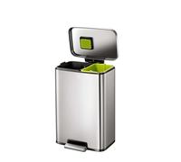 EKO Madison Kitchen Trash Can 2 Compartments 45L | Recycling Bin 25L and 20L | Soft Closing, Sturdy Pedal, Bag Stabilizer | Modern and Functional Kitchen Bin