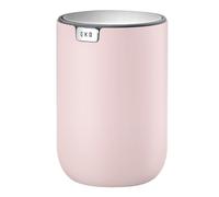 EKO Mini Desk Trash Can with Swing-Top Lid 0.4 Gallon Small Table Round Wastebasket for Office, Home, Car (Pink)