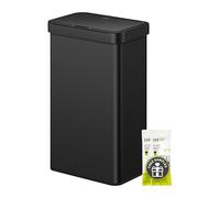 EKO Nova Sensor Trash Can, 21 Gallon/80 Liter Stainless Steel Rectangular Touchless Motion Sensor Trash Can, Matte Black