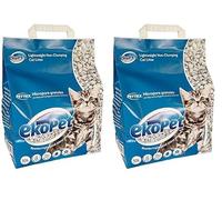 EKO PET Pettex Lightweight Micropore Cat Litter - Medium Size 10L Bag - Lightweight and Non-Clumping Super Absorbent Off White (Pack of 2)