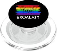 Ekoalaty Koala Bear Face Human Rights Rainbow Flag Gay Pride PopSockets PopGrip for MagSafe