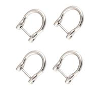 Ekoama 4Pcs Alloy U-shape Hook 20mm Diameter Detachable Screw on Fasteners Clip For Bags Making Camping Gear Accessories