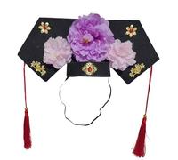 Ekoama Elegant Fabric Hair Ornament Flower Headpiece Ethnic Girls Daughter Hat Props For Weddings Parties Photography